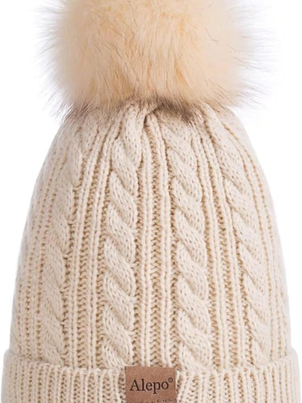 Kids Winter Beanie Children's Warm Fleece Lined Knit Thick Ski Cap with Pom